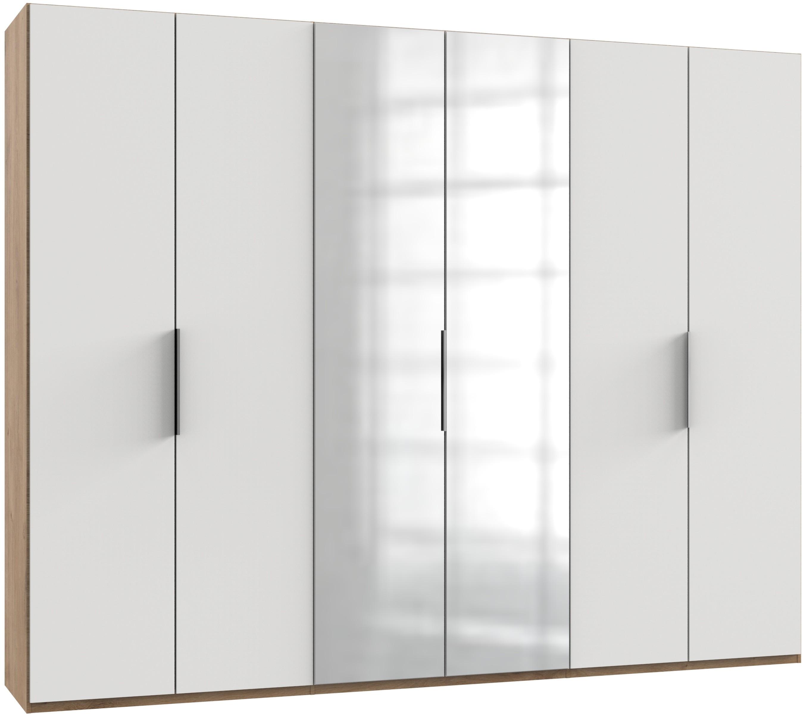 Drehtürenschrank 300 Cm Level Weiß/eichefarben Dekor