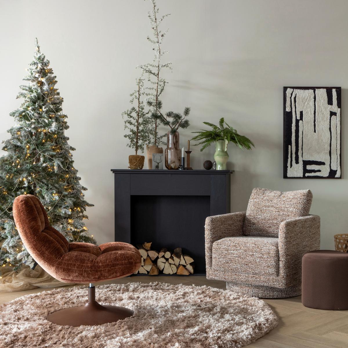 Sessel Elvi Rostfarben B: 73cm - Rostfarben/Braun, Design, Textil (73/81/84cm) - Livetastic