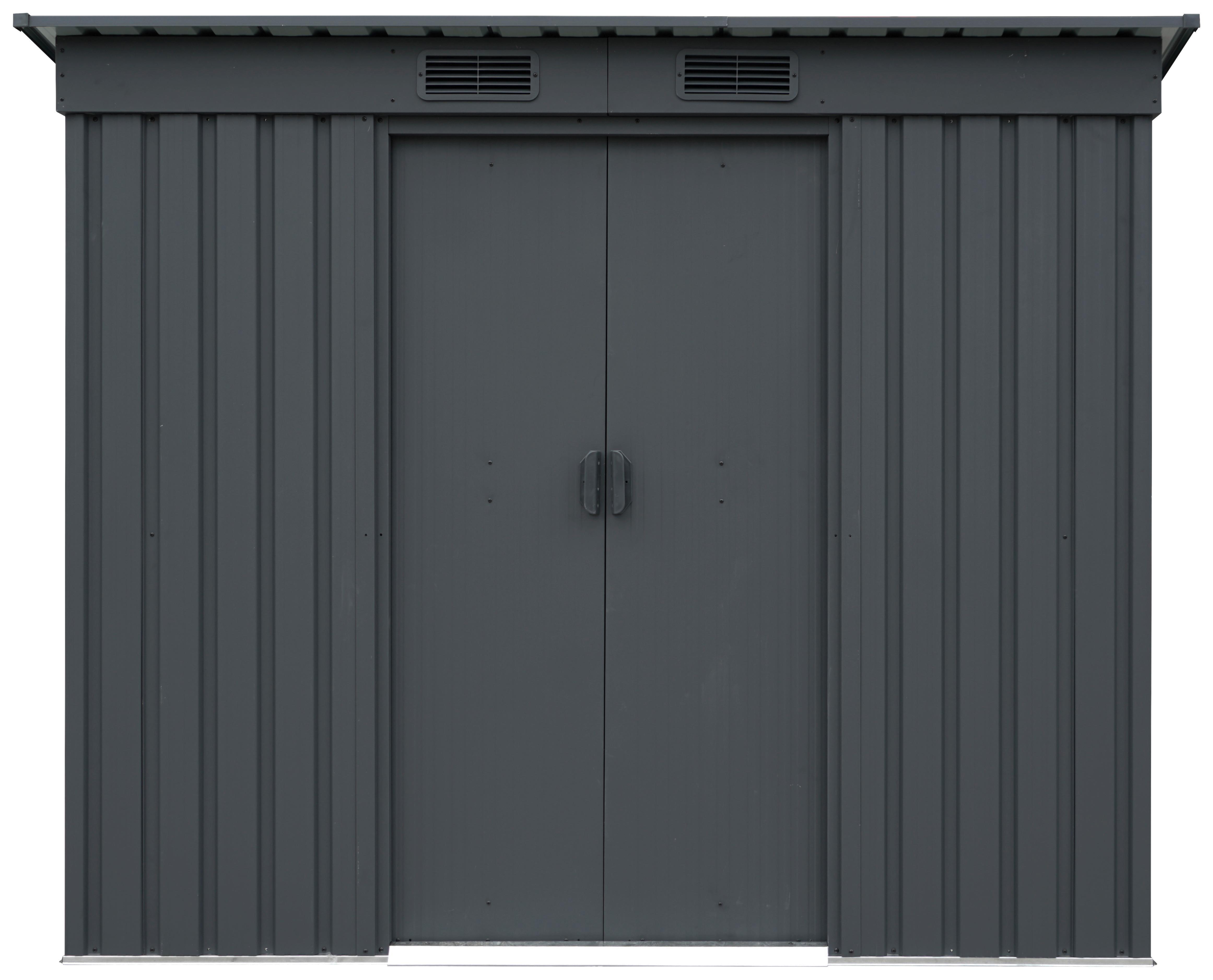 Gerätehaus ohne Boden 217x174x110 cm - Anthrazit, Basics, Metall (217/174/110cm)