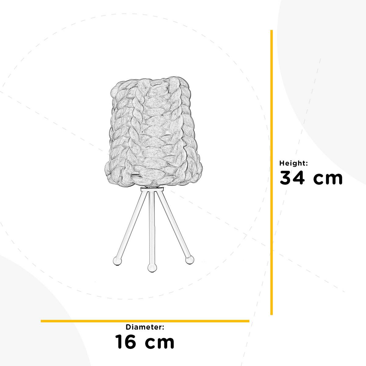 Kindertischleuchte 4938/Lr - Pink/Weiß, Trend, Textil/Metall (16/34cm)