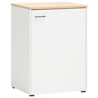 Mehrzweckschrank Weiß/eichefarben B: 67,1 Cm - Eichefarben/Schwarz, MODERN, Holzwerkstoff (67,1/95,8/60cm) - MID.YOU