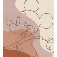 Fototapete Mickey Line Drawing - Schwarz/Braun, Trend, Textil (250/280cm)
