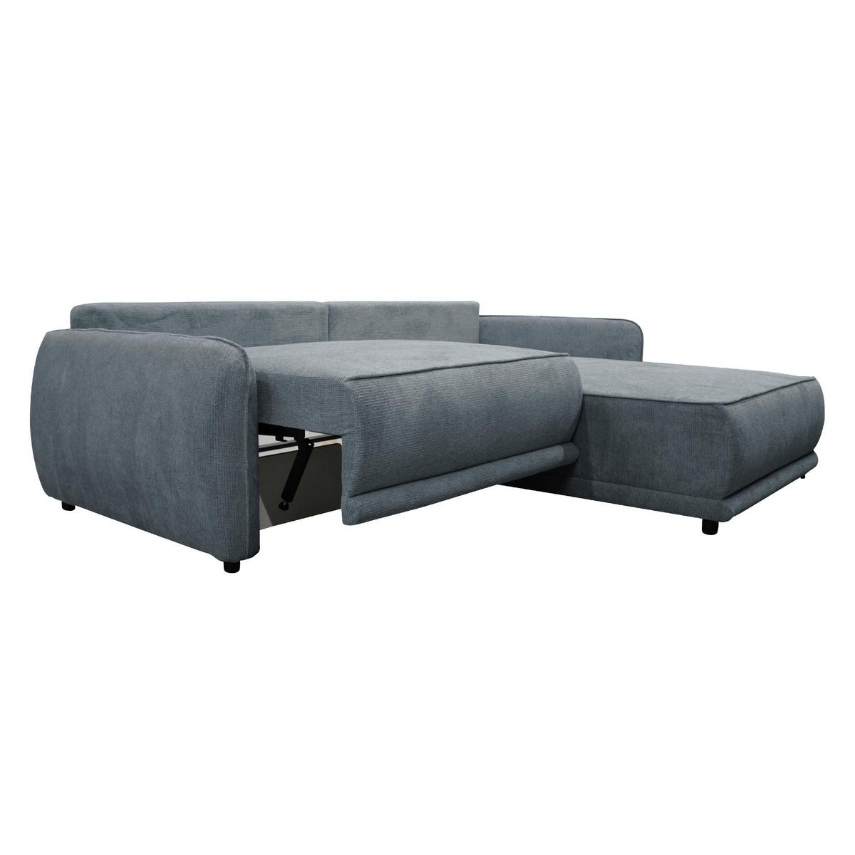 Ecksofa Fresh Blau 264x195 cm - Blau/Beige, Design, Textil (264/195cm) - MID.YOU