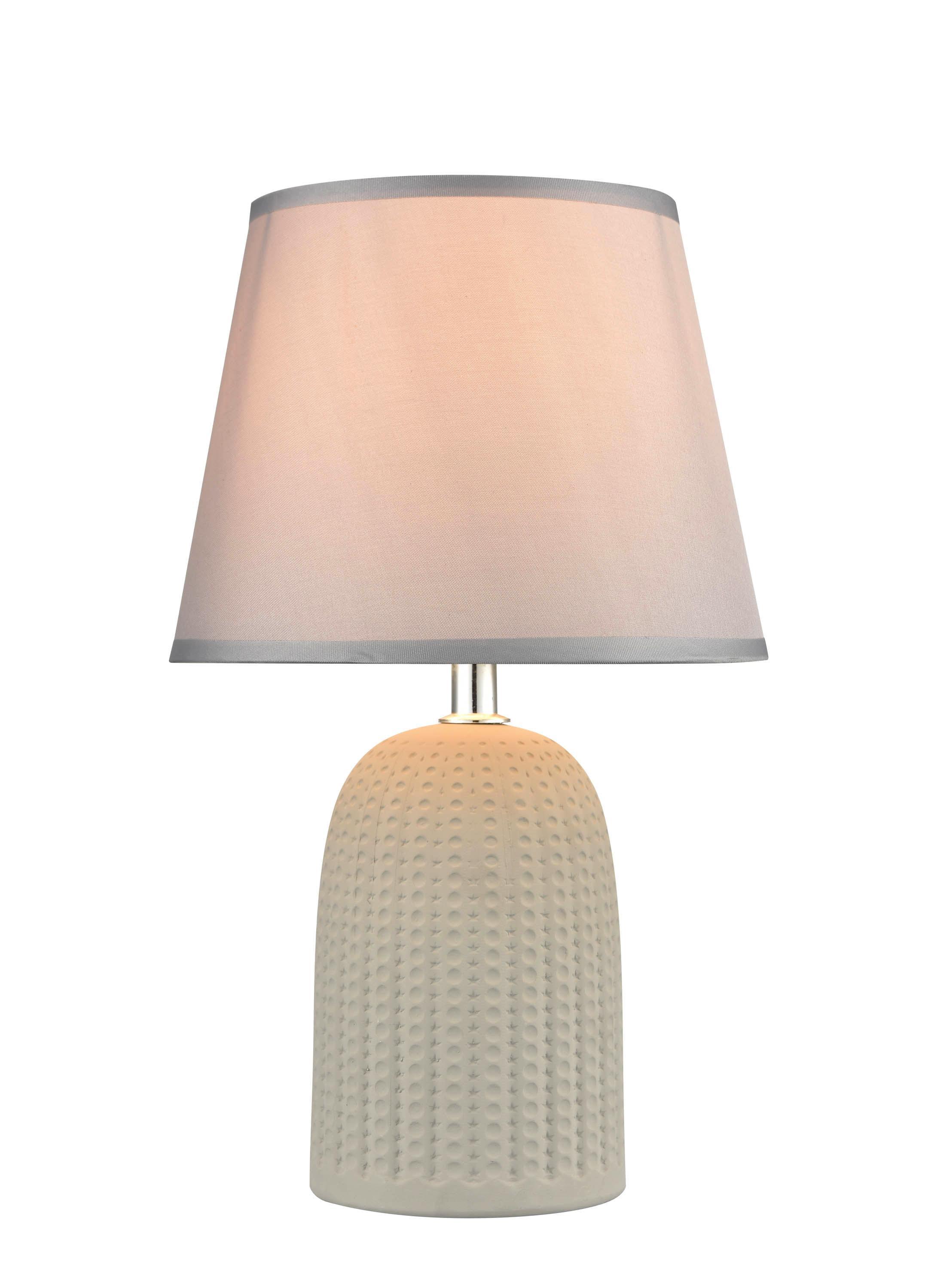 Graue Tischleuchte mit Keramiksockel