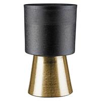 Übertopf D/H: 22x34 cm - Goldfarben/Schwarz, LIFESTYLE, Metall (22/34cm)