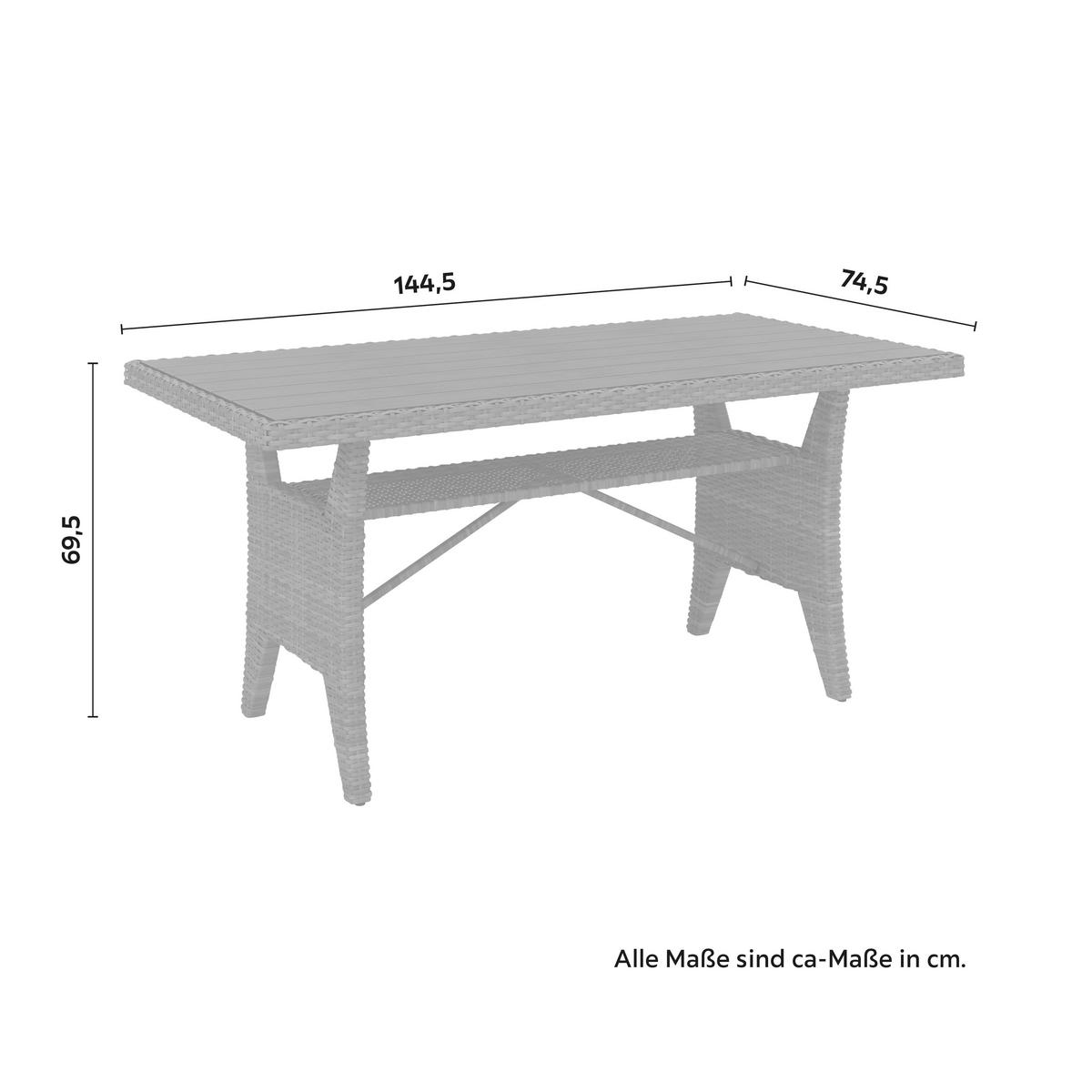 TERASOVÁ SEDACIA SÚPRAVA SELINE - hnedá/svetlohnedá, Natur, kov/textil (130/76,5/71,5cm) - Mömax