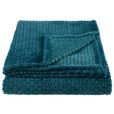 Kuscheldecke Belinda Petrol 130x170 cm - Petrol, ROMANTIK / LANDHAUS, Textil (130/170cm) - James Wood