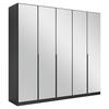 Drehtürenschrank Skyla Grau/Glas B: 226 cm - Grau, MODERN, Holzwerkstoff (226/210/54cm) - Rauch Möbel