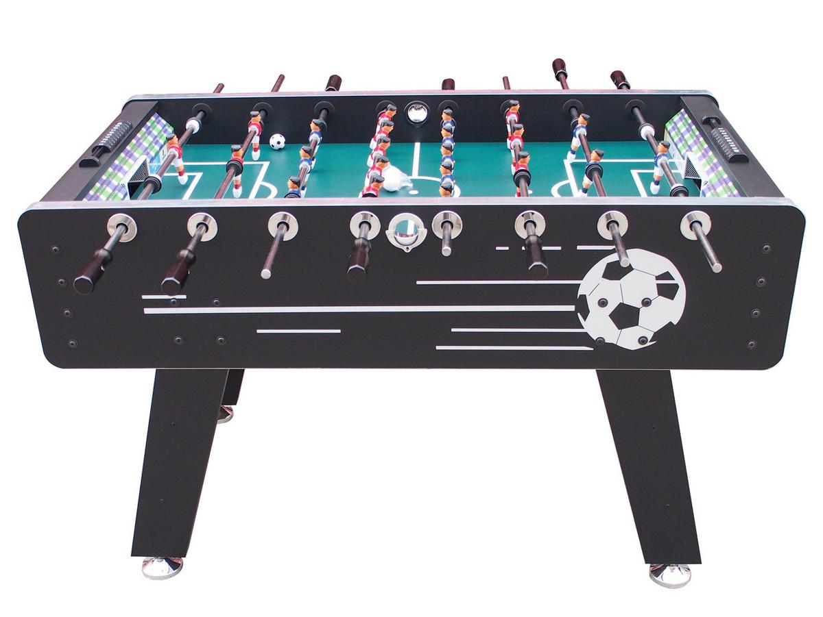 Tischfußball Arena Holz Schwarz + 4 Bälle, Torzähler - Schwarz, Basics, Holz (75/88/141cm) - Ambia Garden