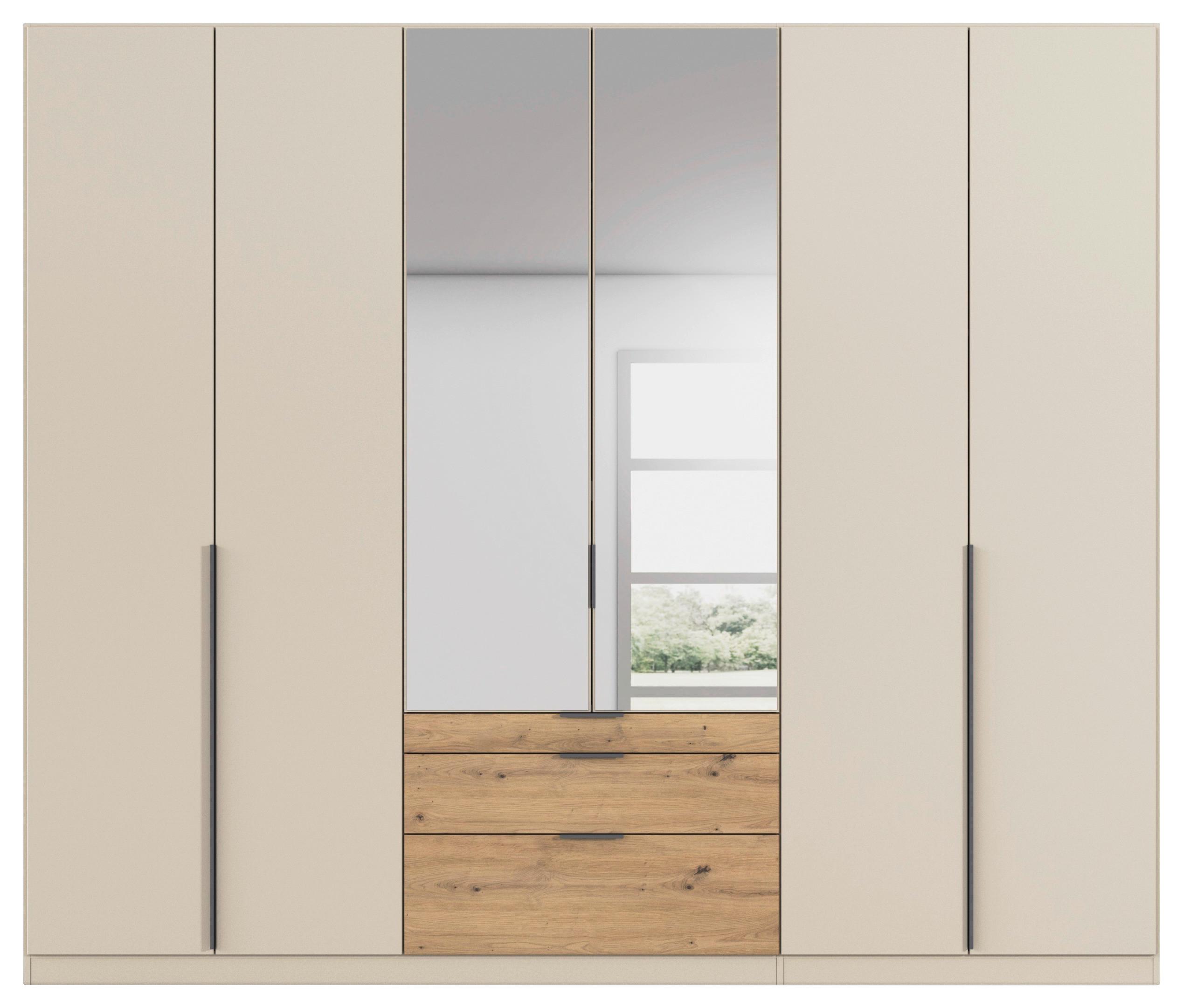 Drehtürenschrank Mit Spiegel 271cm Alabama Super Champagner