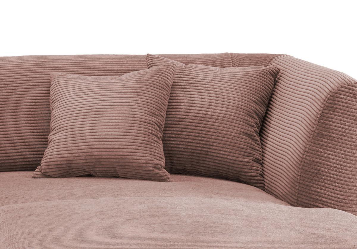 Ecksofa Colori Rosa S: 264/160 Cm - Schwarz/Rosa, MODERN, Holz/Textil (264/160cm) - MID.YOU