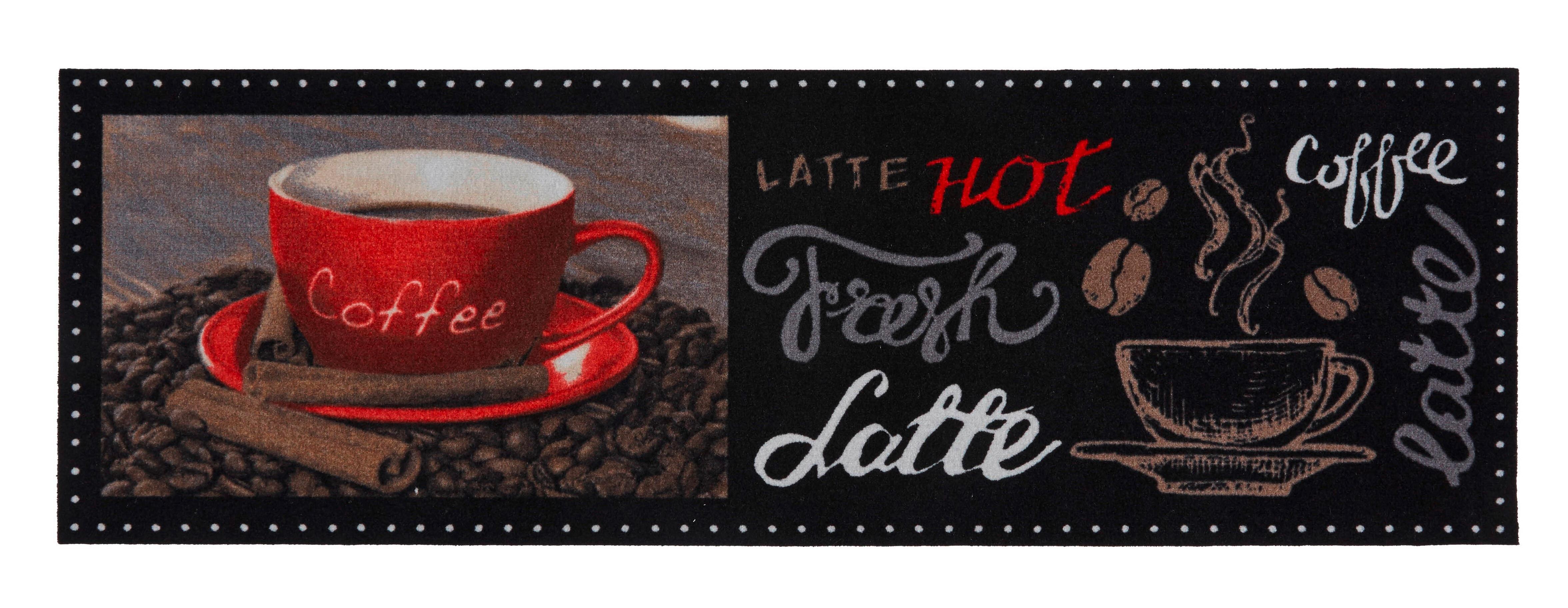DVEŘNÍ ROHOŽKA Latte, 50/150cm - antracitová/červená, Moderní, textil (50/150cm) - Modern Living