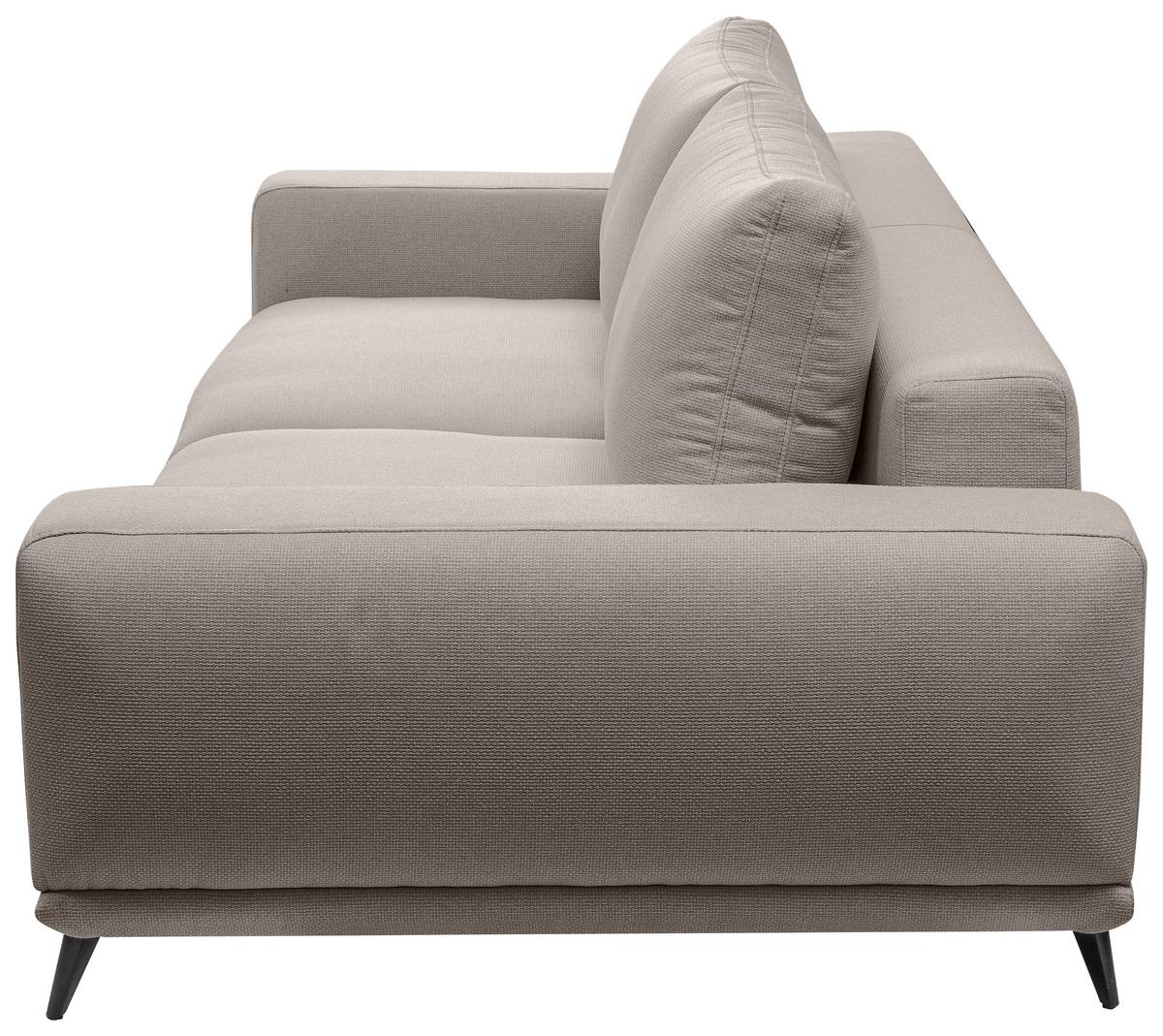 2-sitzer-sofa Selene Hellbraun, B: 202 Cm - Hellbraun/Schwarz, MODERN, Textil (202/89/115cm) - MID.YOU