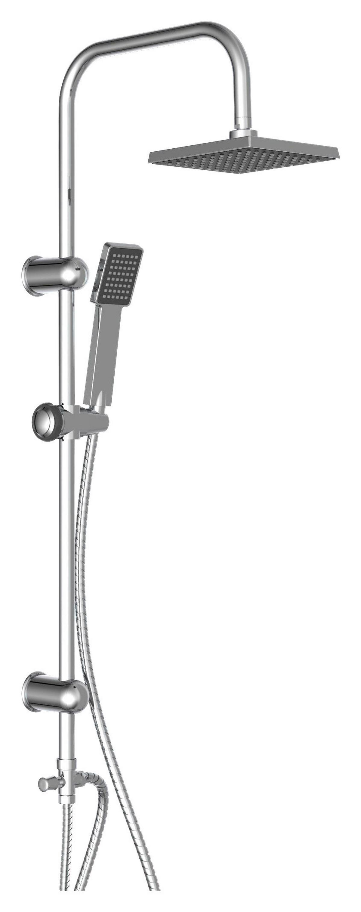 Überkopfbrause-set Easy Energy Inkl. Handbrause, Chrom - Chromfarben, KONVENTIONELL, Kunststoff/Metall (33,5/97,00cm) - Schütte