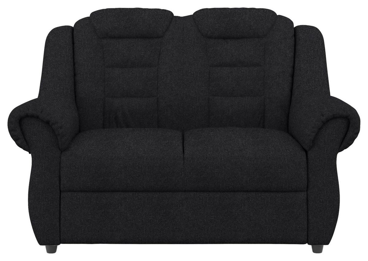 2-Sitzer-Sofa Boston Schwarz Chenille - Schwarz, KONVENTIONELL, Textil (145/102/101cm) - Livetastic