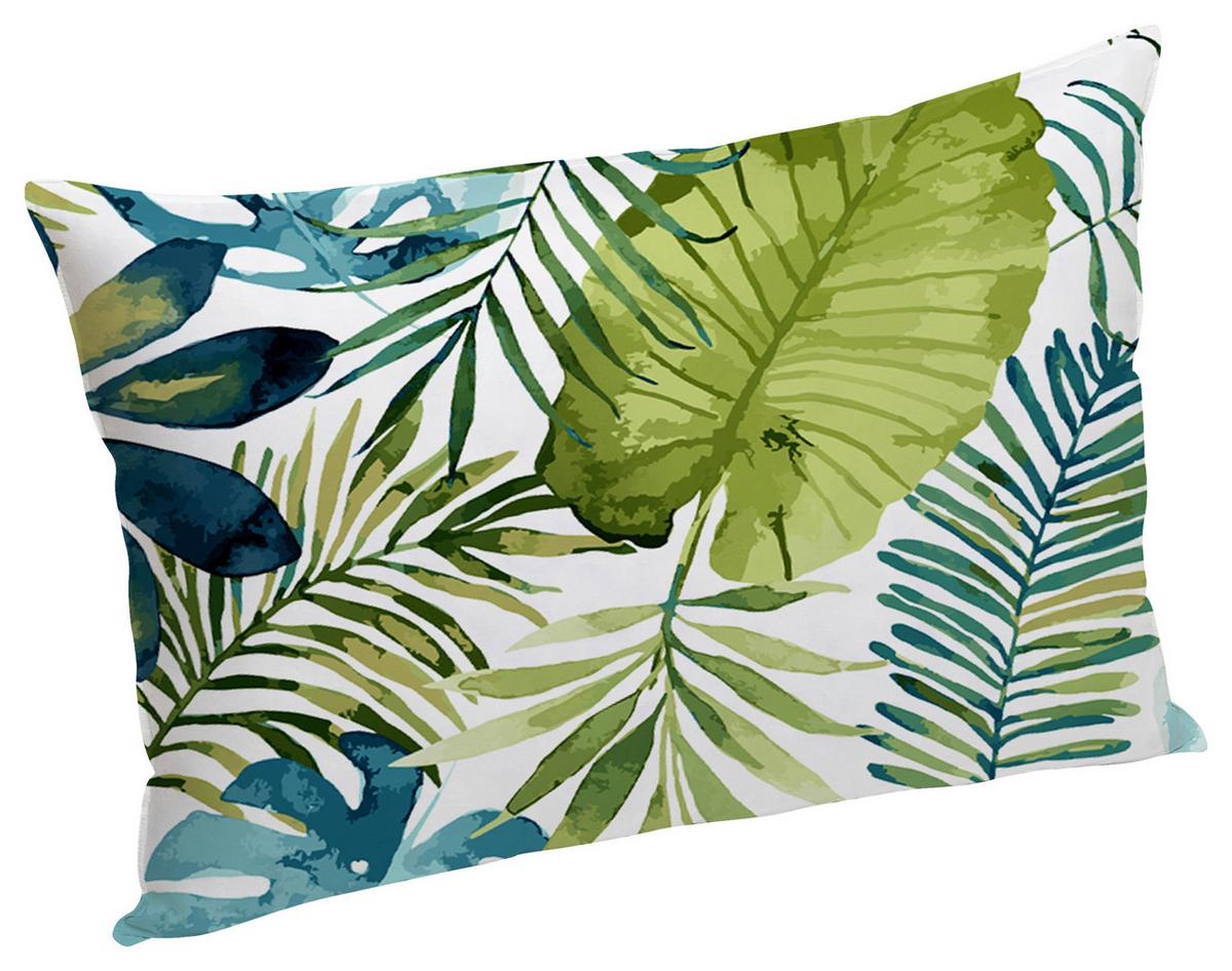 Párna Jungle Kb. 50/70cm - fehér/zöld (50/70cm)