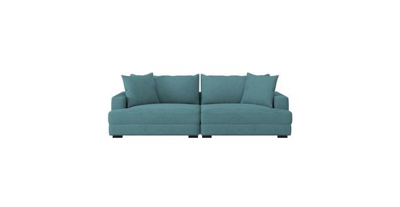Megasofa Pelle-Megasofa - Wengefarben/Hellblau, Trend, Textil (261/124cm) - Luca Bessoni