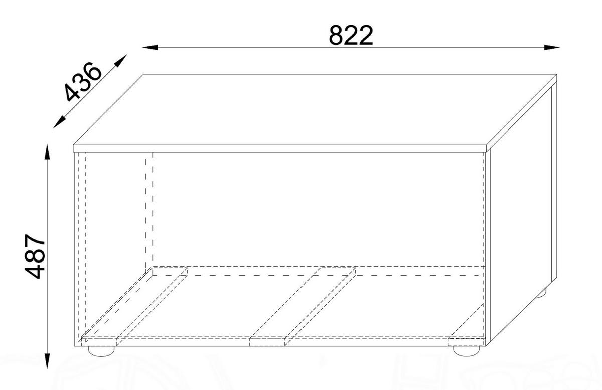 Truhenbank Bendola Weiß, Honigeiche Dekor B: 82cm - Honigeiche/Weiß, KONVENTIONELL, Holzwerkstoff (82/49/44cm) - MID.YOU