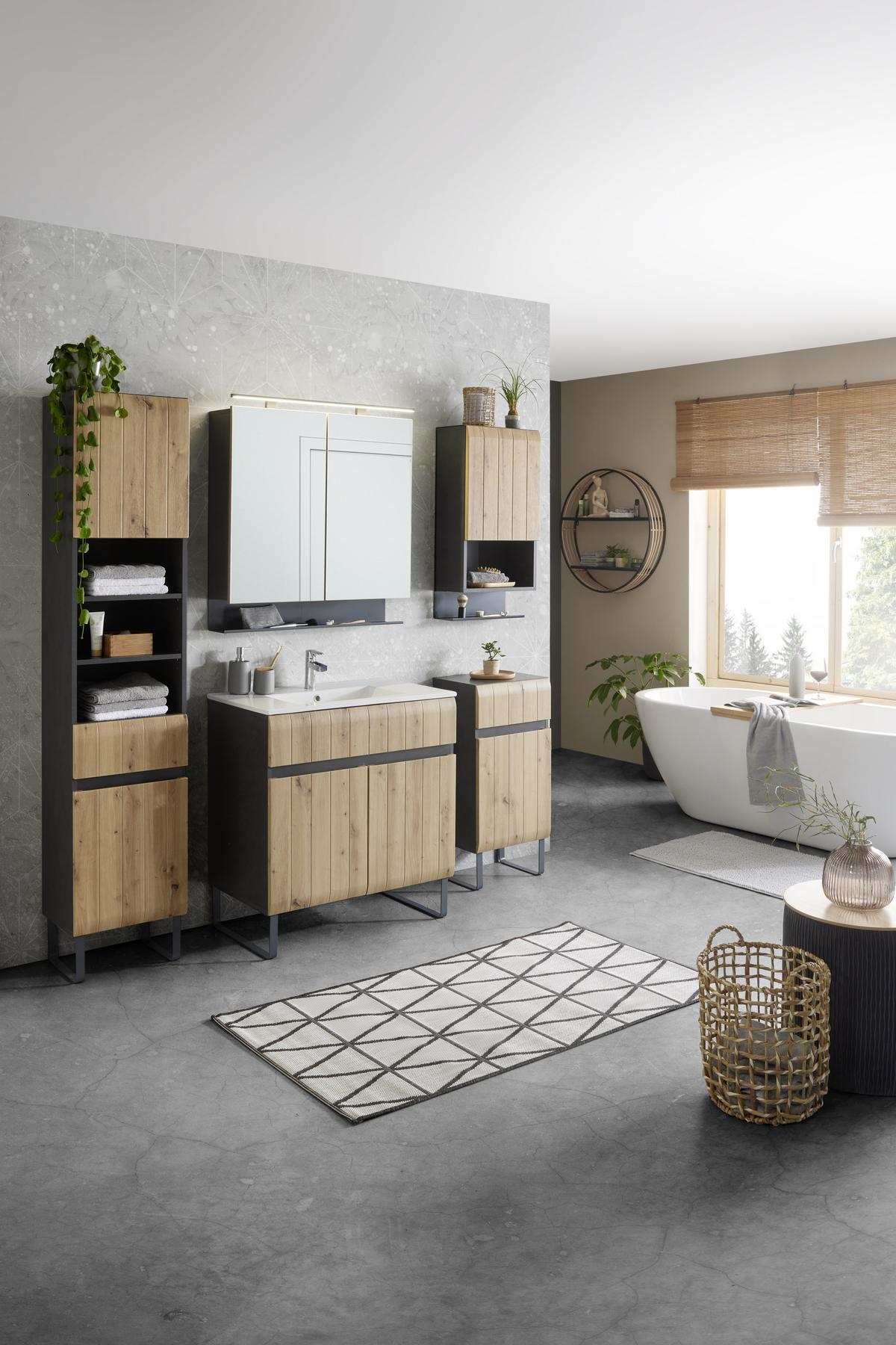 VYSOKÁ SKŘÍŇ LYNN -EXKLUSIV- - Moderní, kompozitní dřevo (40/176/31cm) - Premium Living