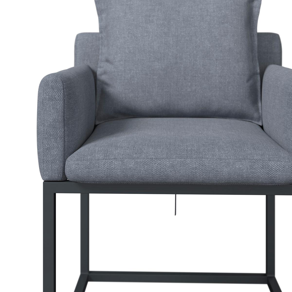 Gartensessel Julia - Alufarben/Grau, MODERN, Textil/Metall (58/85/55cm) - Beldano