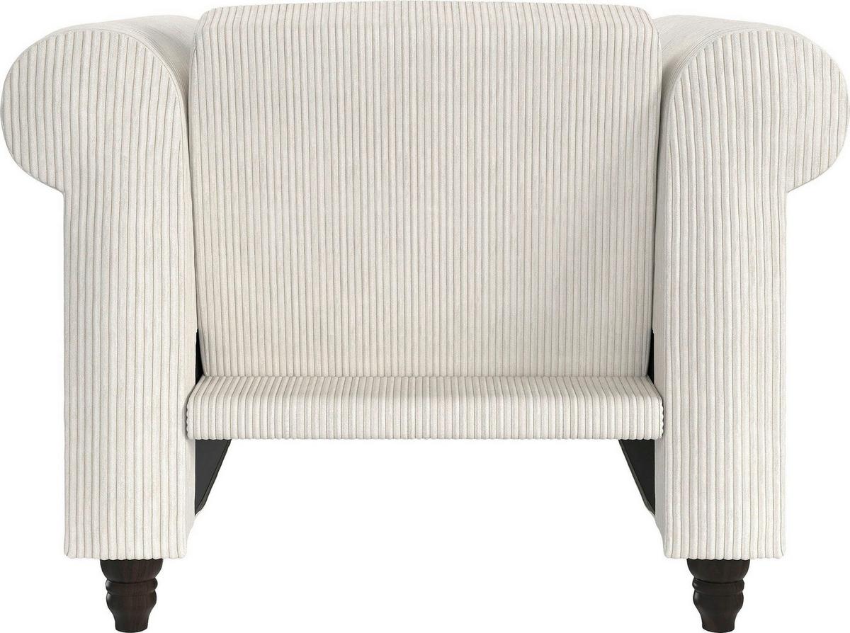 Sessel Firenze Creme, Relaxfunktion - Creme/Schwarz, Basics, Textil (111/83/87cm) - Livetastic