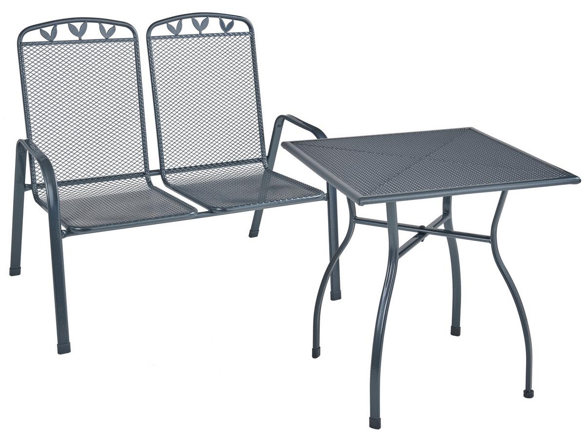 Gartentisch Toulouse Metall L 70 Cm - Anthrazit, MODERN, Metall (70/74/70cm) - Luca Bessoni