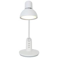 Led-schreibtischleuchte Luana - Chromfarben/Weiß, MODERN, Kunststoff (23,9/16,4/46,7cm) - Luca Bessoni