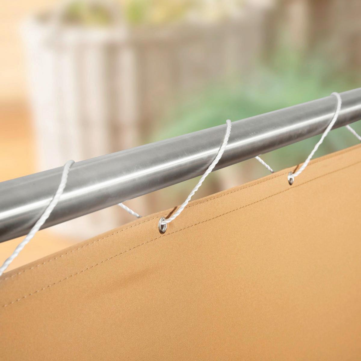 Sichtschutz Balkonblende Malta 0,9x5m - Braun, Basics, Kunststoff (500/90cm) - Windhager