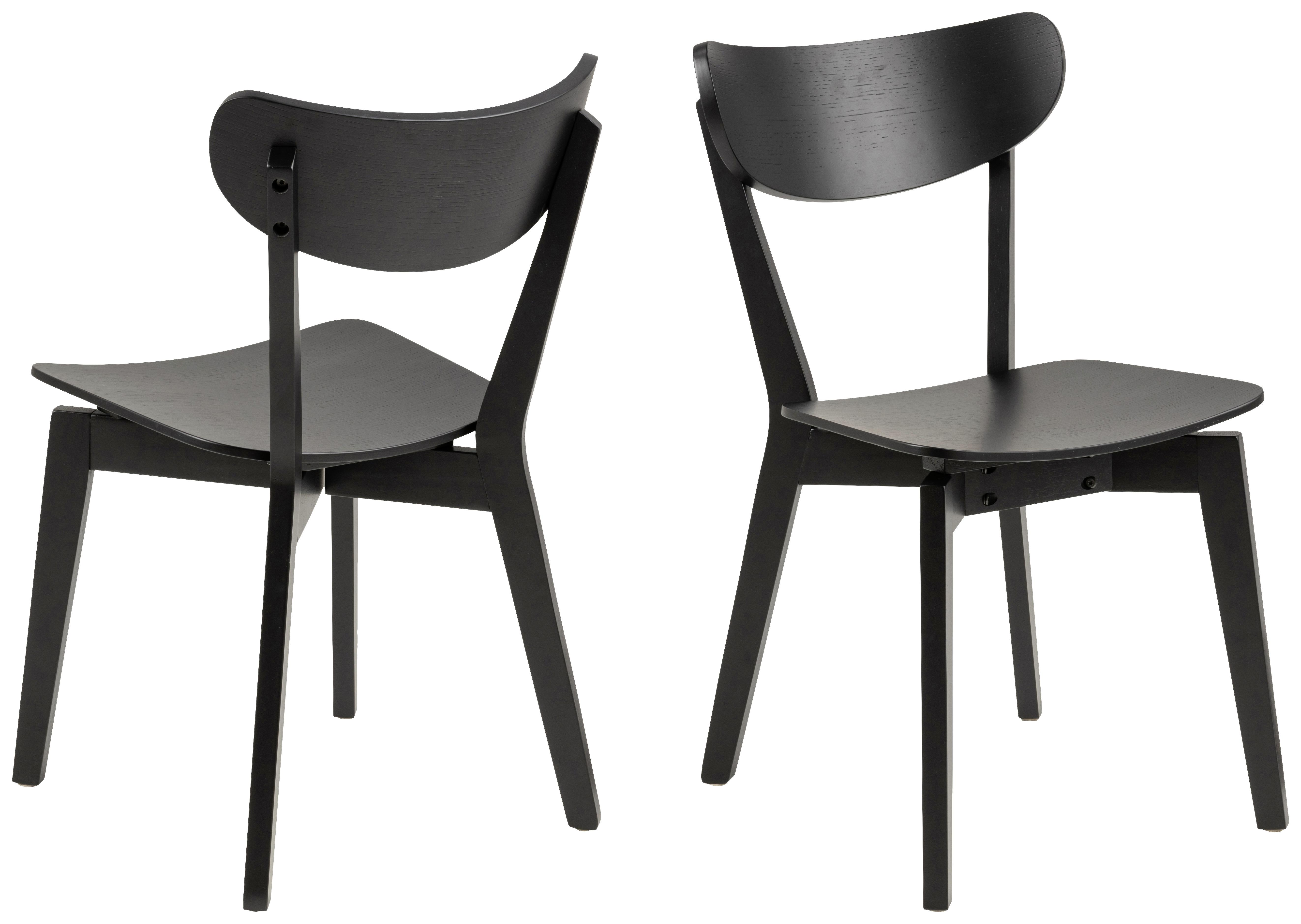 Jídelní Židle Roxby Dub Dyha Černá - barvy dubu/černá, Moderní, kompozitní dřevo (45/79,5/55cm)