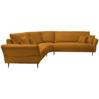 Ecksofa Vanilla Goldfarben S: 256x256 cm - Goldfarben/Schwarz, Design, Textil (256/256cm) - Livetastic