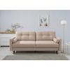 Schlafsofa Noret, Creme B: 222 cm - Beige/Buchefarben, Design, Textil (222/93/99cm) - MID.YOU