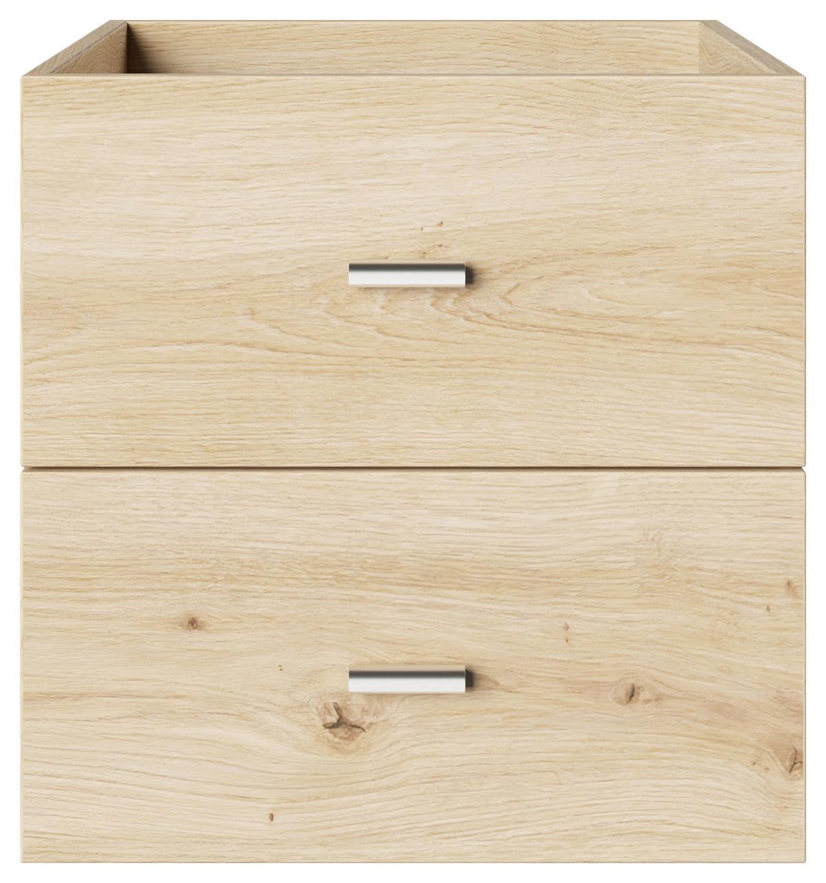 Doppelschublade Fortuna - Eichefarben/Eiche Artisan, Basics, Holzwerkstoff (34/34/33,4cm) - MID.YOU