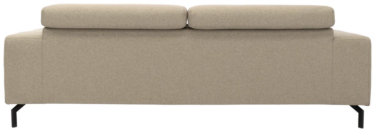 3-sitzer-sofa Cunelli Schlammfarben Webstoff - Schlammfarben/Schwarz, Design, Textil (238/79/104cm) - MID.YOU