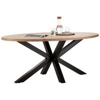 Jedálenský stôl ORBIT akácia masív 180x100cm - čierna/farba akácie, Design, kov/drevo (180/76/100cm) - Zandiara