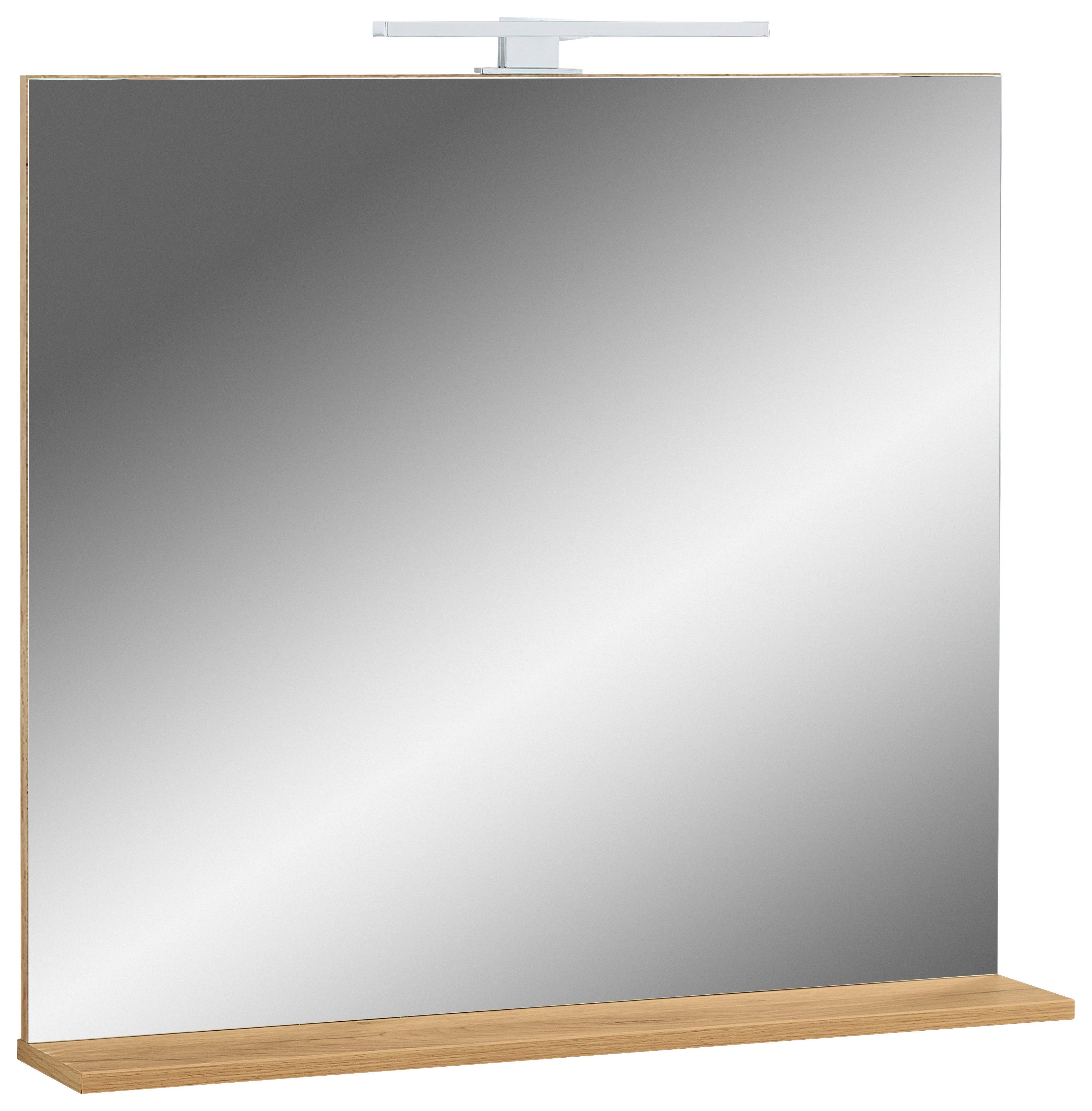 Badezimmerspiegel Gw-Menen Eichefarben - Eichefarben, MODERN, Glas/Holzwerkstoff (76/75/15cm) - Germania