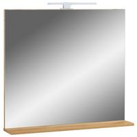 Badezimmerspiegel Gw-Menen Eichefarben - Eichefarben, MODERN, Glas/Holzwerkstoff (76/75/15cm) - Germania