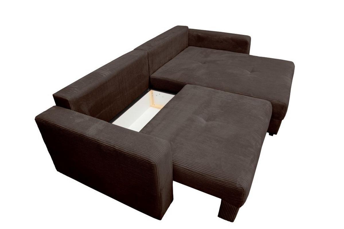 Rohová sedačka ALEX, obojstranná, tm.sivý menčester - čierna/tmavosivá, Modern, textil (265/170cm)