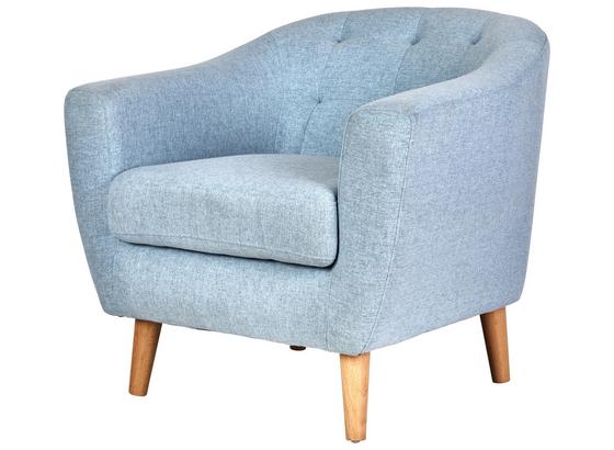 Relaxsessel Oslo - Naturfarben/Hellblau, LIFESTYLE, Holz/Textil (81/74/77cm) - Ombra Relaxsessel Oslo - Naturfarben/Hellblau, LIFESTYLE, Holz/Textil (81/74/77cm) - Ombra