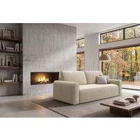 Schlafsofa Piemonte Beige B: 240cm - Beige/Schwarz, MODERN, Holz/Holzwerkstoff (240/92/103cm) - Livetastic