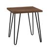 Beistelltisch Owen Walnuss Dekor B: 49 cm - Walnussfarben/Schwarz, Design, Papier/Holzwerkstoff (49/49/55cm) - MID.YOU