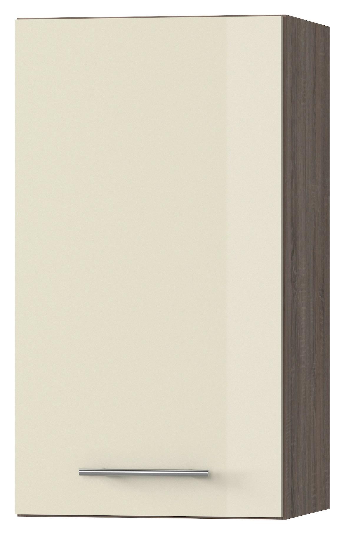 Felsőszekrény Corina 2 - bézs/tölgyfa színű, fa/fém (40/72,4/34,6cm)