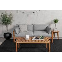 Loungesofa Marion - Grau/Akaziefarben, KONVENTIONELL, Holz/Textil (185/56/92cm) - Gardenson