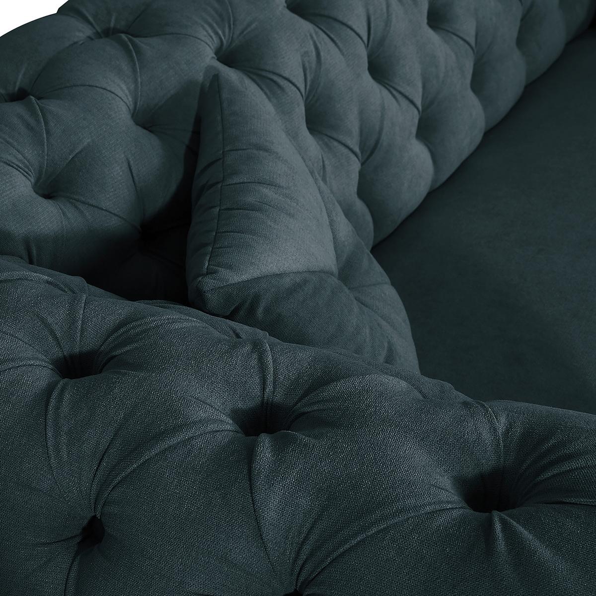 3-Sitzer-Sofa Preston Dunkelgrau B: 232 cm - Dunkelgrau/Braun, Design, Textil (232/79/97cm) - Livetastic