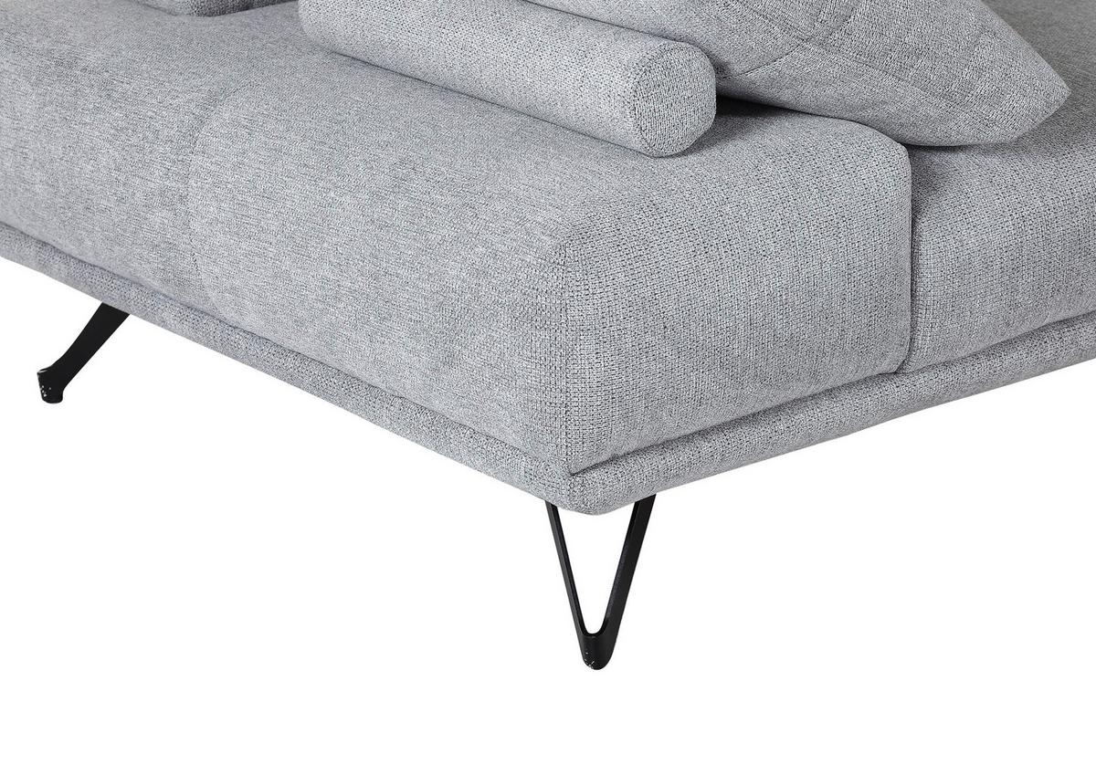 Ecksofa Bolzano - Schwarz/Grau, KONVENTIONELL, Textil (310/240cm) - MID.YOU