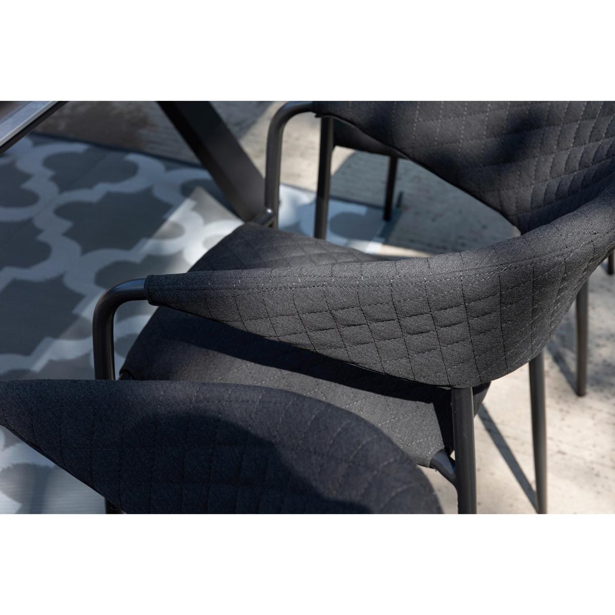 Stapelsessel Puro - Anthrazit, MODERN, Textil/Metall (58/83/66cm) - Gardenson