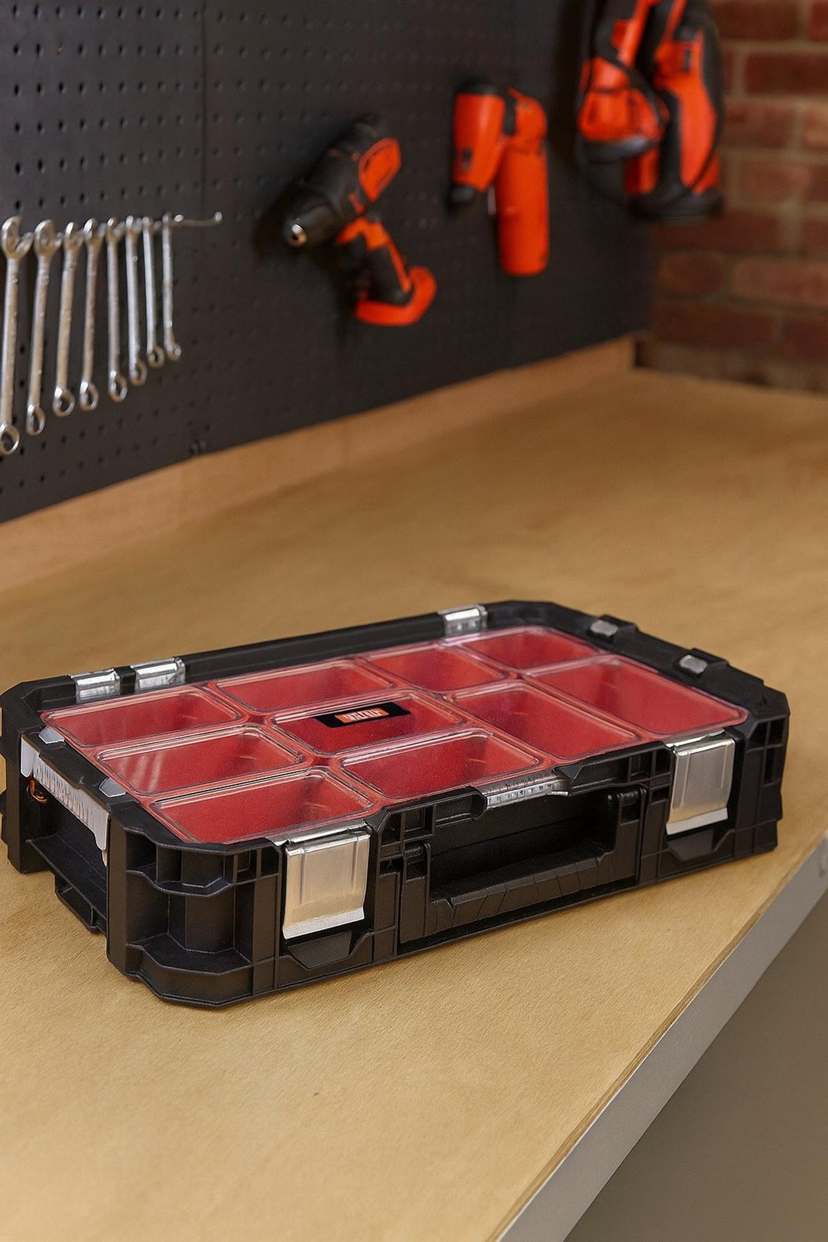 Szerszámosláda Keter Connect Rendszerező - fekete, Basics, műanyag (54/30,2/11,4cm) - Keter