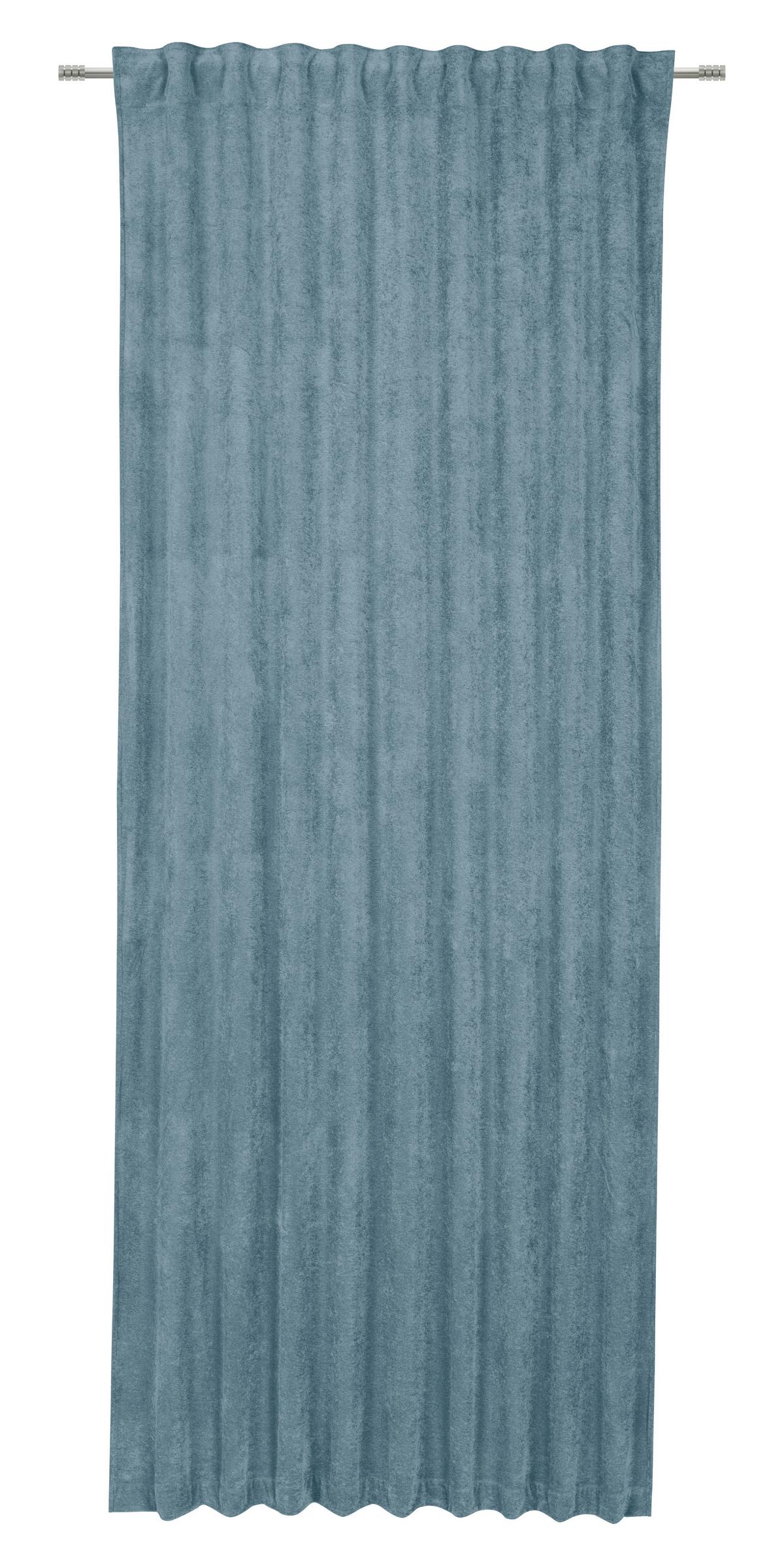Fertigvorhang Anika - Blau, ROMANTIK / LANDHAUS, Textil (140/245cm) - James Wood