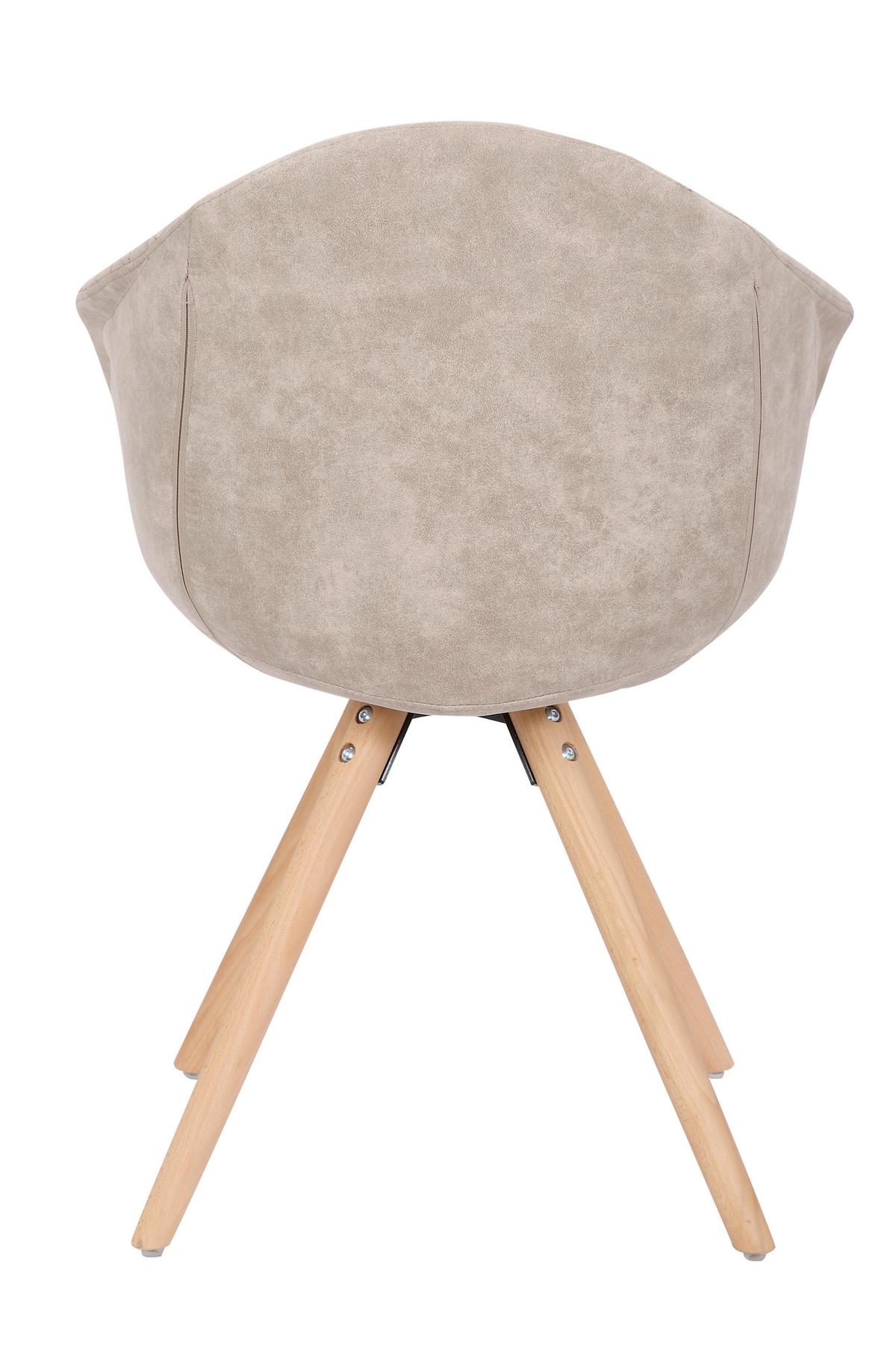 Sada stoličiek krémová - biela/krémová, Design, drevo/plast (59/82/55cm)