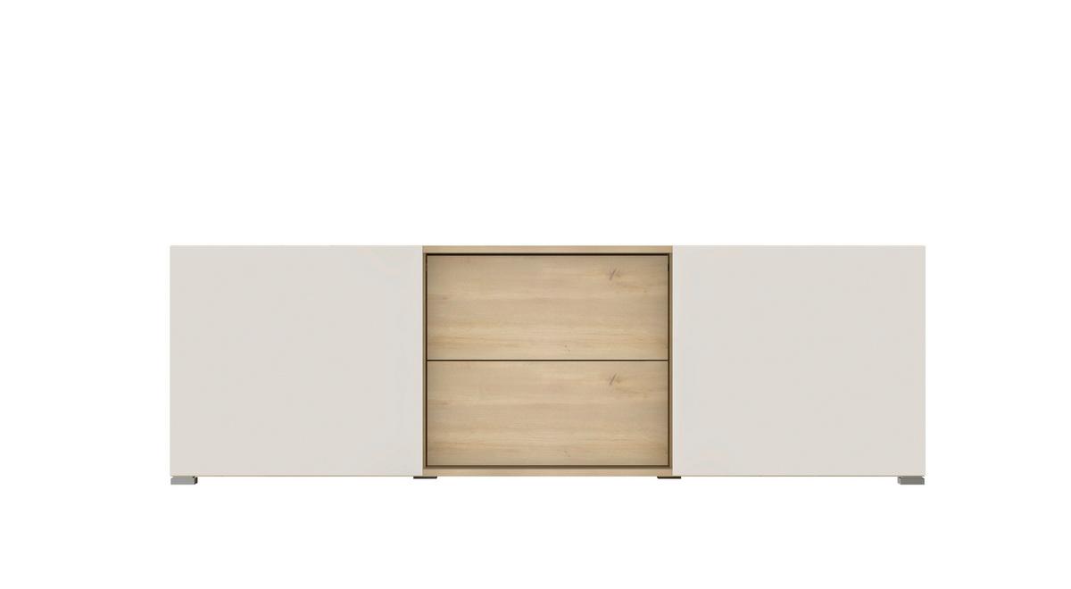 Phonotisch Tyler 3 Kaschmir/Eiche Artisan 175 cm - Kaschmir/Silberfarben, MODERN, Holzwerkstoff (175/55,5/44,2cm)