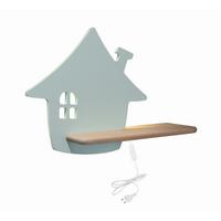 Kinderwandleuchte 21-85214 House - Mintgrün, Basics, Holz/Holzwerkstoff (35/12/26cm)